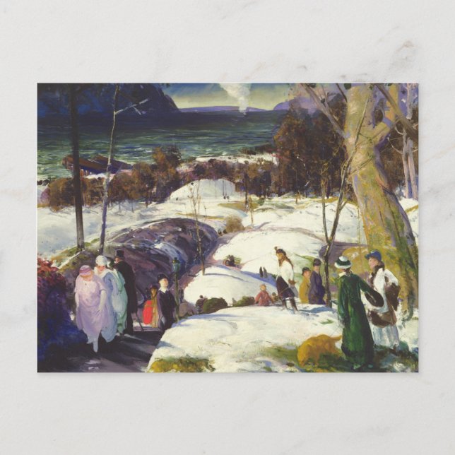 Easter Snow Holiday Postcard (Front)