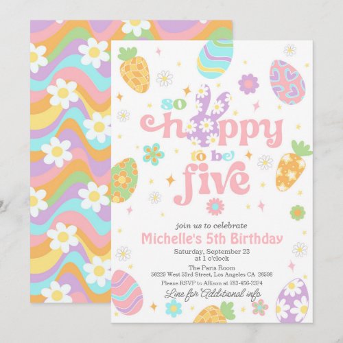 Easter So Hoppy to Be Five Birthday