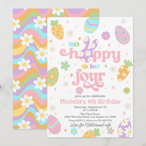 Easter So Hoppy to Be Four Birthday