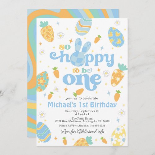 Easter So Hoppy to Be One Boy Birthday