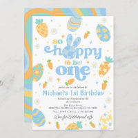 Easter So Hoppy to Be One Boy Birthday