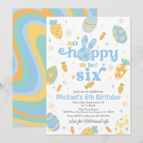 Easter So Hoppy to Be Six Boy Birthday