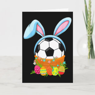 Easter Soccer Ball Easter Day Funny Easter Bunny S Card