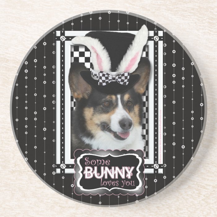 Easter   Some Bunny Loves You   Corgi Coasters