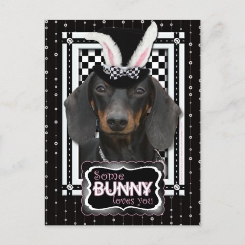 Easter _ Some Bunny Loves You _ Dachshund Holiday Postcard