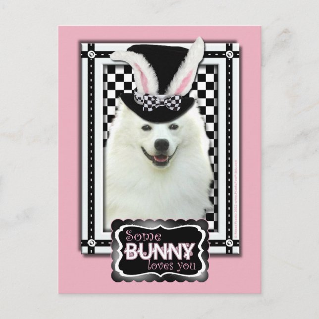 Easter - Some Bunny Loves You - Eskie Holiday Postcard (Front)