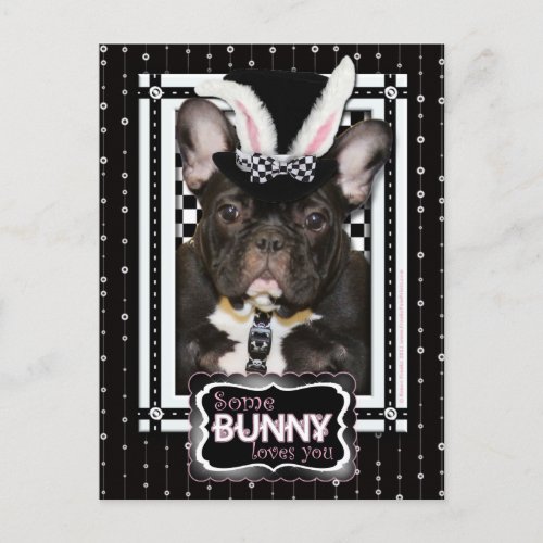 Easter _ Some Bunny Loves You _ French Bulldog Holiday Postcard