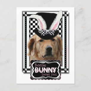 Easter - Some Bunny Loves You - Golden Retriever Holiday Postcard