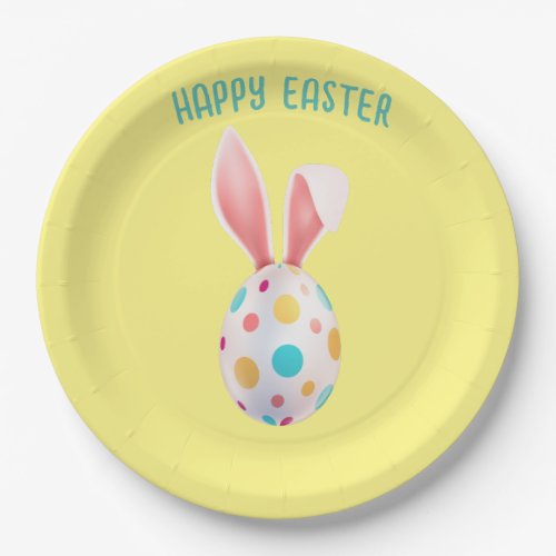  EASTER SPECKLED EGG  BUNNY EARS PAPER PLATES