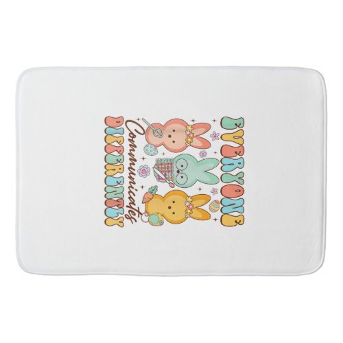Easter Speech Therapy SLP Everyone Communicates Di Bath Mat