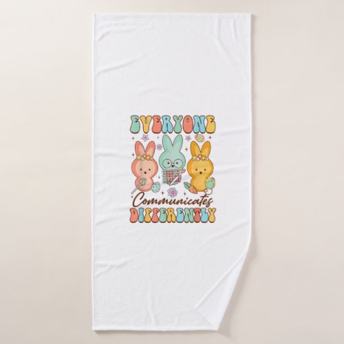 Easter Speech Therapy SLP Everyone Communicates Di Bath Towel