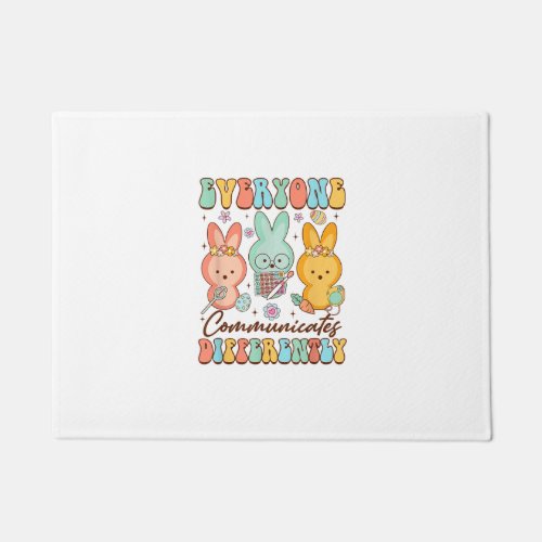 Easter Speech Therapy SLP Everyone Communicates Di Doormat