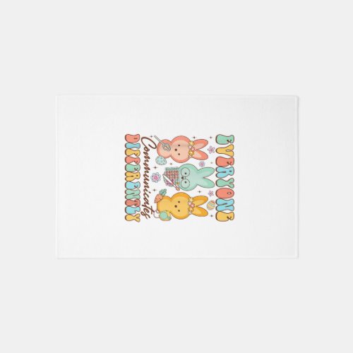 Easter Speech Therapy SLP Everyone Communicates Di Rug