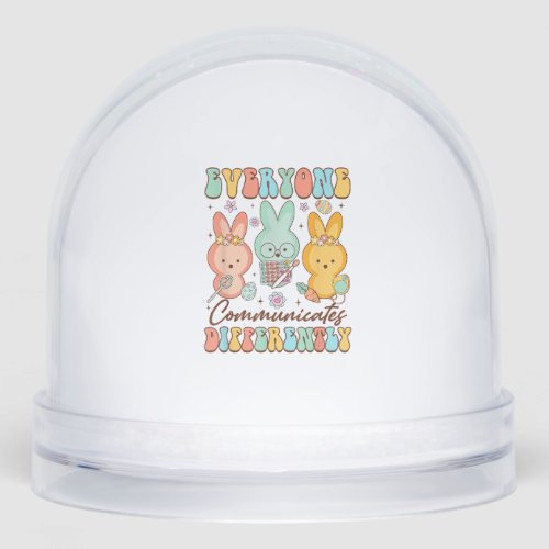 Easter Speech Therapy SLP Everyone Communicates Di Snow Globe