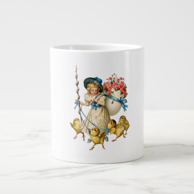 Easter Splendor: Victorian Giant Coffee Mug (Front)