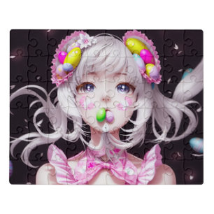 Easter/spring Anime girl Jigsaw Puzzle