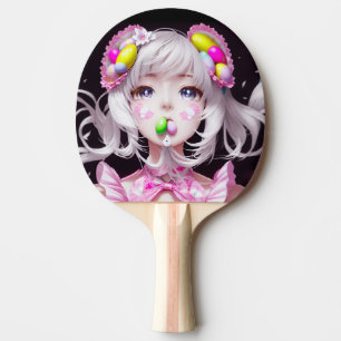 Easter/spring Anime girl Ping Pong Paddle
