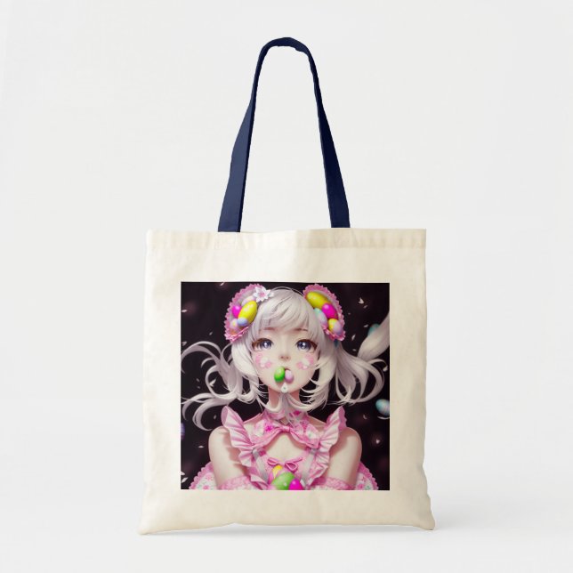 Easter/spring Anime girl Tote Bag (Front)
