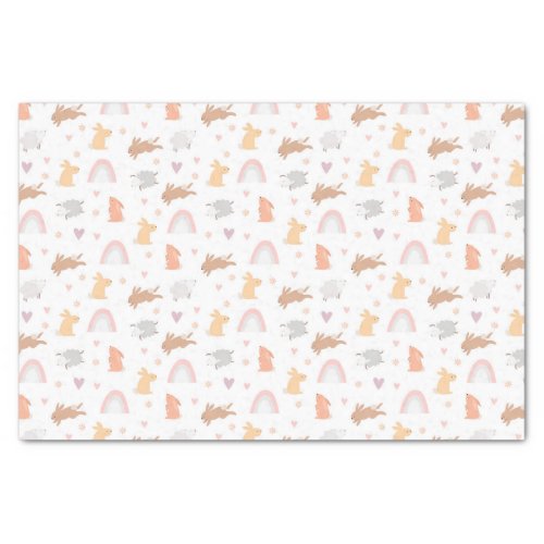 Easter Spring Birthday Bunny Pattern Tissue Paper