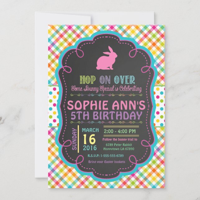 Easter Spring Birthday Party Invitation (Front)