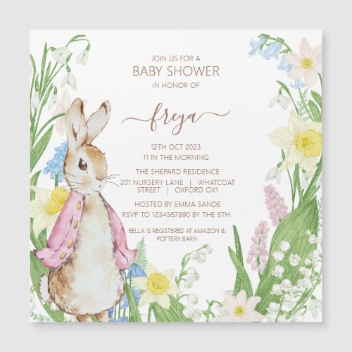 Easter Spring Blooms Peter the Rabbit Baby Shower