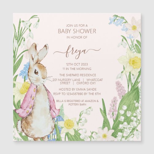 Easter Spring Blooms Peter the Rabbit Baby Shower