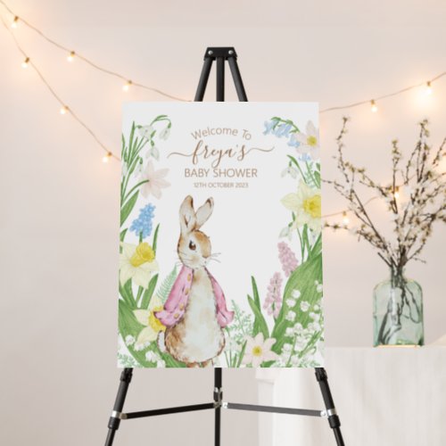 Easter Spring Blooms Peter the Rabbit Baby Shower Foam Board