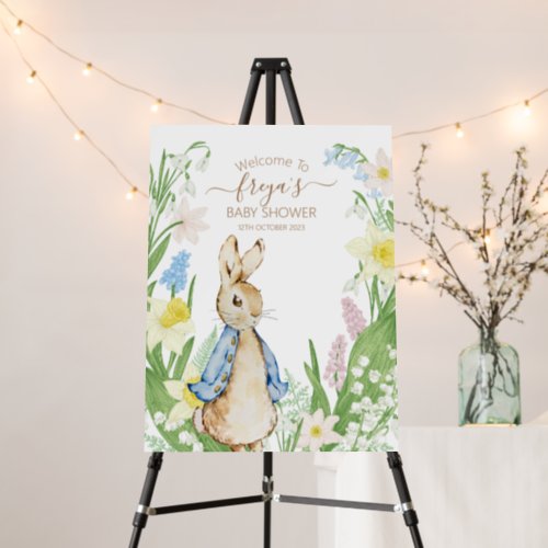 Easter Spring Blooms Peter the Rabbit Baby Shower Foam Board