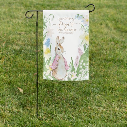 Easter Spring Blooms Peter the Rabbit Baby Shower Garden Flag