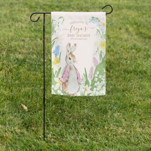 Easter Spring Blooms Peter the Rabbit Baby Shower Garden Flag