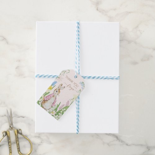 Easter Spring Blooms Peter the Rabbit Baby Shower Gift Tags