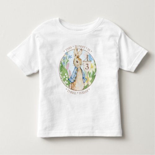 Easter Spring Blooms Peter the Rabbit Baby Shower Toddler T_shirt