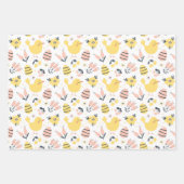 Easter Spring Bunny Chick Set of 3 Wrapping Paper (Front 3)