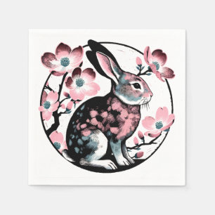 Easter Spring Bunny Rabbit Dogwood                 Napkins