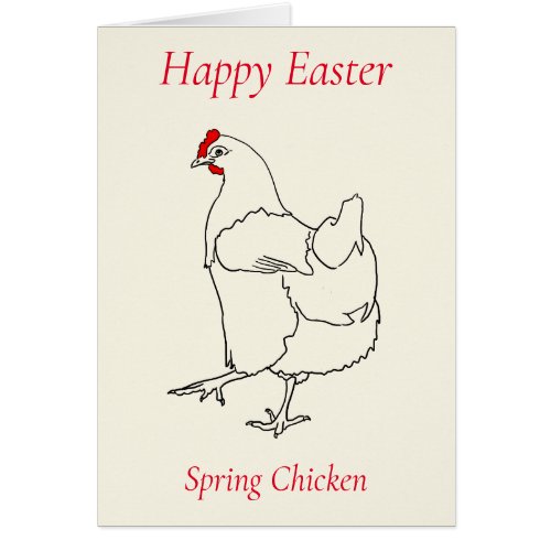 Easter Spring Chicken simple drawing