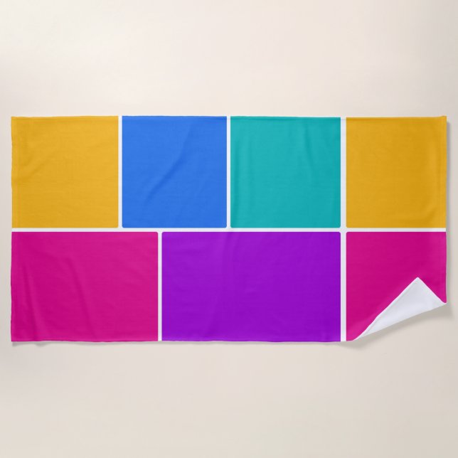 Easter Spring Colors Collage  Beach Towel (Front)
