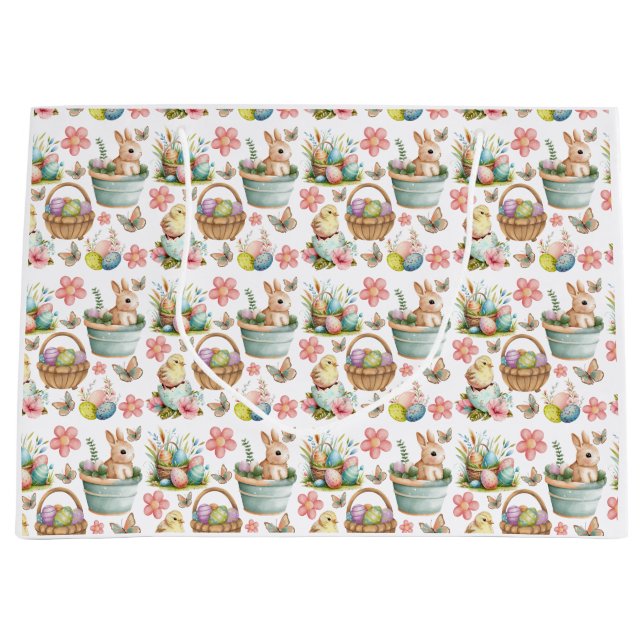 Easter, Spring Large Gift Bag (Front)