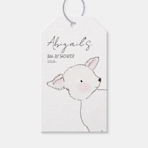 Easter Spring Little Lamb Twins Baby Shower Gift Tags