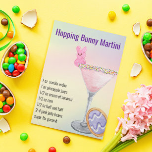 Easter Spring Martini Cocktail Recipe  Postcard