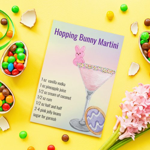 Easter Spring Martini Cocktail Recipe  Postcard