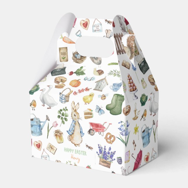 Easter Spring Peter the Rabbit Favor Box (Front Side)