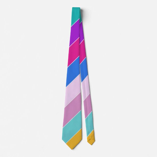 Easter Spring Stripes Neck Tie (Front)