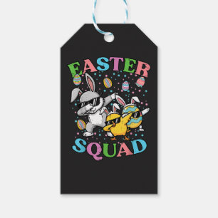 Easter Squad Bunny Egg Chick Dab Crew Matching Gift Tags