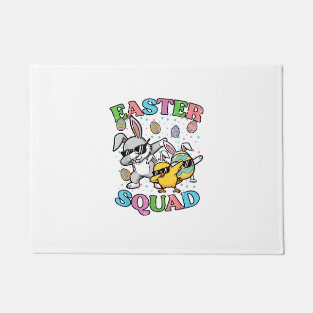 Easter Squad Bunny Egg Chick Dab Crew Matching Men Doormat (Front)