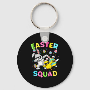 Easter squad bunny egg chick dab crew matching men keychain