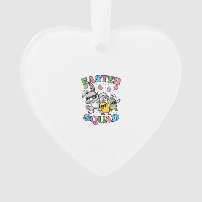 Easter Squad Bunny Egg Chick Dab Crew Matching Men Ornament (Front)
