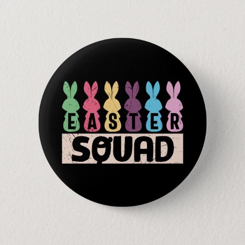 Easter Squad Cute Easter Day Bunnies  Button