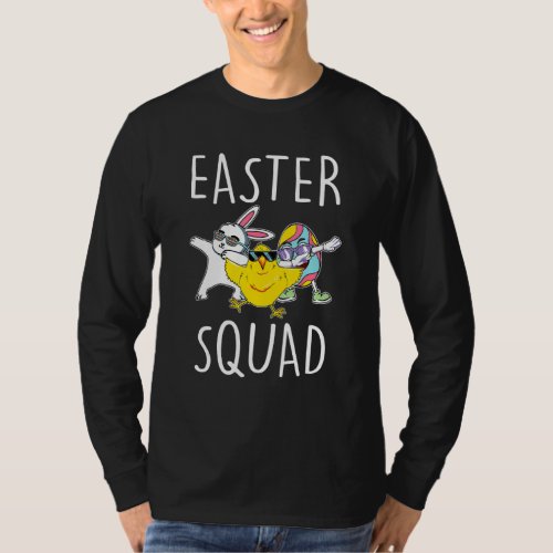 Easter Squad Dabbing Bunny Chick Egg Hunting Match T_Shirt