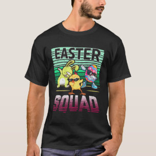 Easter Squad Dabbing Bunny Chick Egg Matching Fami T-Shirt