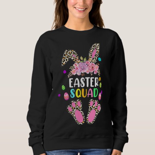 Easter Squad Easter Bunny Easter Day 2022 Leopard  Sweatshirt